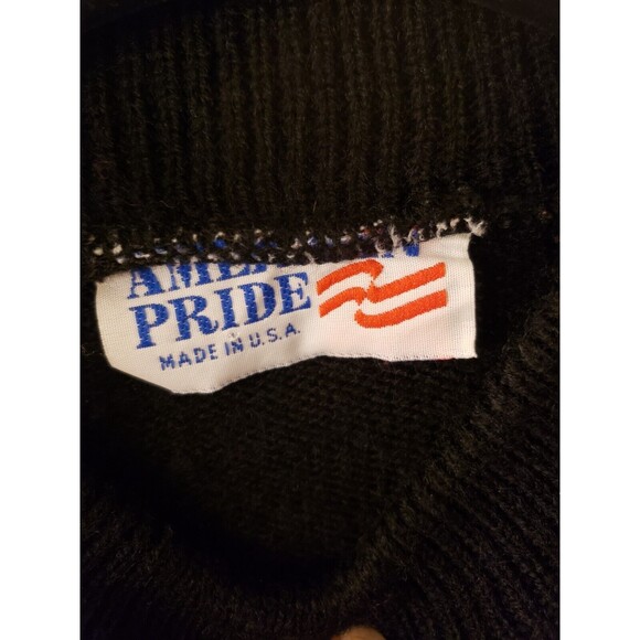 AMERICAN PRIDE Vintage Rainbow Houndstooth 80s Sweater Large *no size tag* - Picture 6 of 6